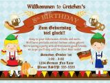 German Birthday Invitation Cards Personalized German Oktoberfest Invitation for Kids or Family