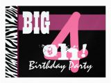 Giant 40th Birthday Card 40th Birthday Party Big 4 Oh Pink Zebra Metallic Card