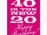 Giant 40th Birthday Card Big 40th Birthday Card for Women 40 is the New 20 Zazzle Com