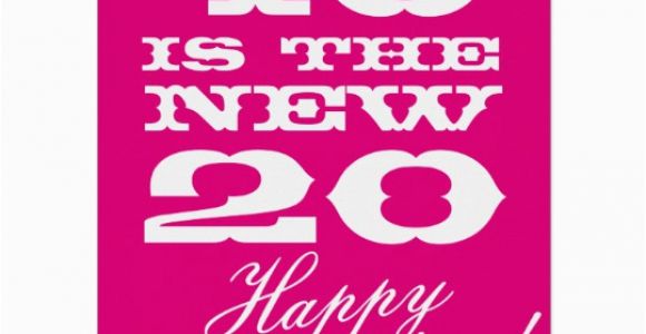 Giant 40th Birthday Card Big 40th Birthday Card for Women 40 is the New 20 Zazzle Com