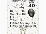 Giant 40th Birthday Card Happy 40th Over the Hill Birthday Giant Card Zazzle Com