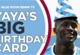 Giant Birthday Cards Party City Will Yaya toure Accept His Big Birthday Card Manchester