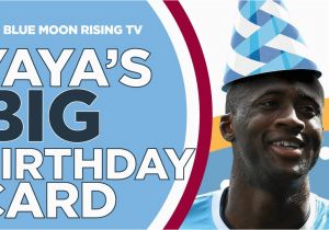 Giant Birthday Cards Party City Will Yaya toure Accept His Big Birthday Card Manchester
