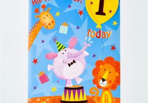 Giant Birthday Cards Uk Giant 1st Birthday Card Hip Hip Hooray Animals Only 99p