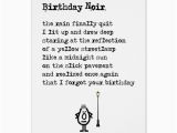Gift Card Poem for Birthday Birthday Noir A Funny Belated Birthday Poem Card