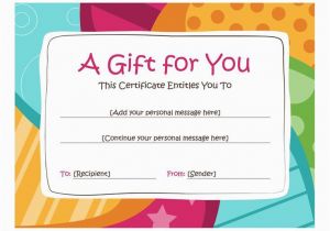 Gift Cards for Birthdays Online Free Printable Gift Certificates Gift Certificates