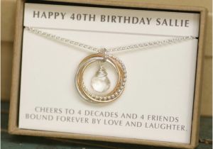 Gifts for Her 40 Birthday 40th Birthday Gift for Her April Birthstone Necklace 4 Best
