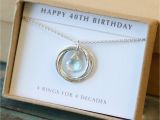 Gifts for Her 40 Birthday 40th Birthday Gift for Her December Birthstone Necklace Blue