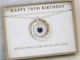 Gifts for Her 70th Birthday 70th Birthday Gift Blue Sapphire Necklace September