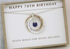 Gifts for Her 70th Birthday 70th Birthday Gift Blue Sapphire Necklace September