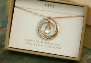Gifts for Her 70th Birthday 70th Birthday Gift for Grandmother Necklace for Her Blue