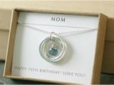 Gifts for Her 70th Birthday 70th Birthday Gift for Her Aquamarine Necklace by