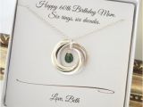 Gifts for Mom On Her 60th Birthday 60th Birthday Gift for Mom May Necklace Emerald Birthstone