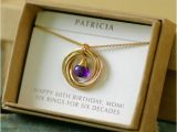 Gifts for Mom On Her 60th Birthday 60th Birthday Gift for Mom Necklace Amethyst Necklace Gold