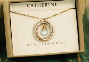 Gifts for Mom On Her 60th Birthday 60th Birthday Gift for Mom Necklace for Her Blue topaz