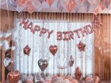 Ginger Ray Rose Gold Happy Birthday Banner Rose Gold Happy Birthday Decoration Set 21st Birthday