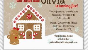 Gingerbread Birthday Party Invitations 15 Best Images About Party Ideas Gingerbread Birthday On