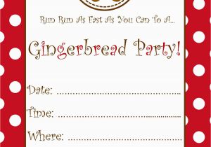 Gingerbread Birthday Party Invitations Free Gingerbread Party Invitation Schoolgirlstyle