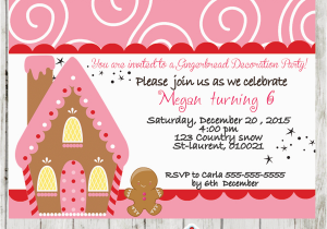 Gingerbread Birthday Party Invitations Gingerbread Birthday Archives Cupcakemakeover