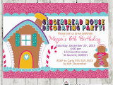 Gingerbread Birthday Party Invitations Gingerbread Birthday Invitations Whimsical House