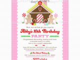 Gingerbread Birthday Party Invitations Gingerbread Birthday Printable Invitation Dimple Prints Shop