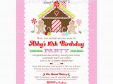 Gingerbread Birthday Party Invitations Gingerbread Birthday Printable Invitation Dimple Prints Shop