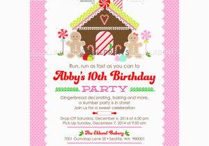 Gingerbread Birthday Party Invitations Gingerbread Birthday Printable Invitation Dimple Prints Shop