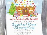 Gingerbread Birthday Party Invitations Gingerbread House Decoration Party Invitation E File