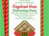 Gingerbread Birthday Party Invitations Gingerbread House Invitation Printable Christmas Party or