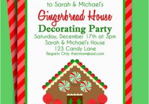 Gingerbread Birthday Party Invitations Gingerbread House Invitation Printable Christmas Party or