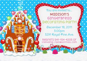 Gingerbread Birthday Party Invitations Gingerbread House Party Invitations Cimvitation