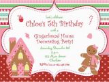 Gingerbread Birthday Party Invitations Items Similar to Gingerbread House Christmas Party