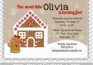 Gingerbread House Birthday Invitations 15 Best Images About Party Ideas Gingerbread Birthday On