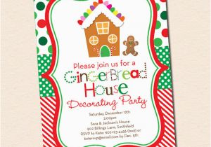 Gingerbread House Birthday Invitations 20 Gingerbread House Decorating Party Invitations