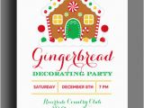 Gingerbread House Birthday Invitations 20 Gingerbread House Decorating Party Invitations