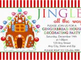 Gingerbread House Birthday Invitations 20 Gingerbread House Decorating Party Invitations