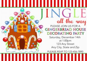 Gingerbread House Birthday Invitations 20 Gingerbread House Decorating Party Invitations