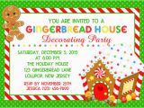 Gingerbread House Birthday Invitations 20 Gingerbread House Decorating Party Invitations