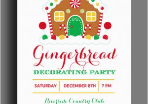 Gingerbread House Birthday Invitations 20 Gingerbread House Decorating Party Invitations