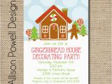 Gingerbread House Birthday Invitations 20 Gingerbread House Decorating Party Invitations