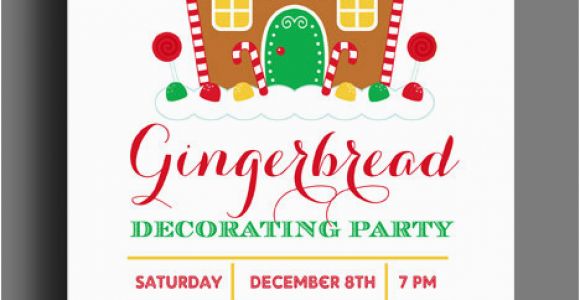 Gingerbread House Birthday Invitations 20 Gingerbread House Decorating Party Invitations