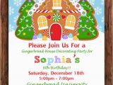 Gingerbread House Birthday Invitations Gingerbread Birthday Invitation Gingerbread House Decorating