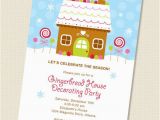 Gingerbread House Birthday Invitations Gingerbread House Decorating Party Invitation Diy by