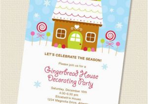 Gingerbread House Birthday Invitations Gingerbread House Decorating Party Invitation Diy by