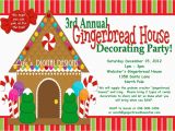 Gingerbread House Birthday Invitations Gingerbread House Decorating Party Invitations Red and Green