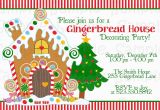 Gingerbread House Birthday Invitations Gingerbread House Decorating Party Printable Invitation