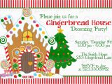 Gingerbread House Birthday Invitations Gingerbread House Decorating Party Printable Invitation