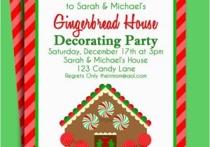 Gingerbread House Birthday Invitations Gingerbread House Invitation Printable Christmas Party or