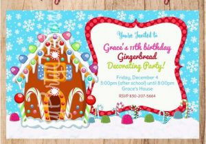 Gingerbread House Birthday Invitations Items Similar to Gingerbread House Invitation You Print