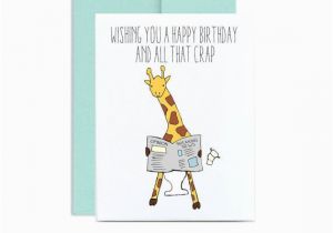 Giraffe Birthday Card Sayings Birthday Funny Giraffe Greeting Card Wishing You A Happy